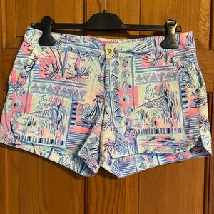 Lilly Pulitzer adie ruffle shorts whisper blue yeah buoy. Size 4